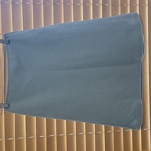 58). Pre-owned Sisley light blue skirt wool slight a-line front slit italy